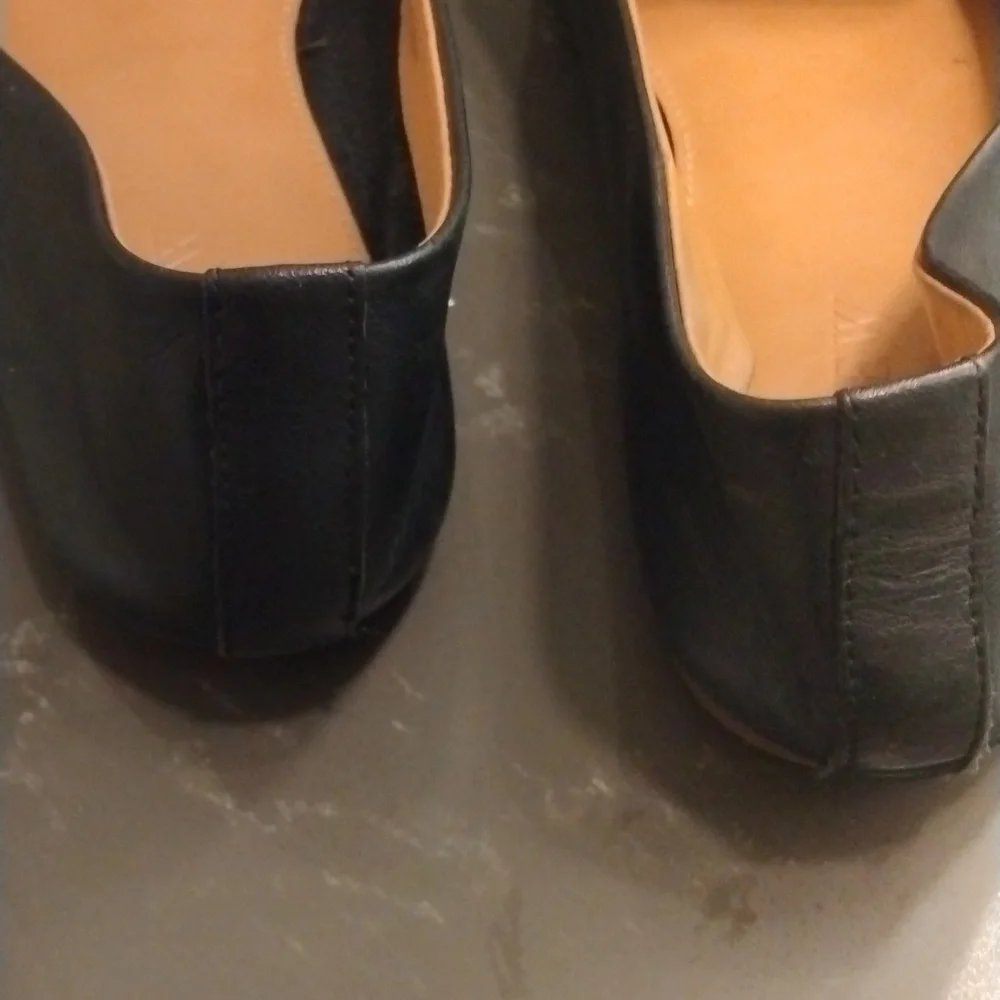 J.Crew Black leather Flats